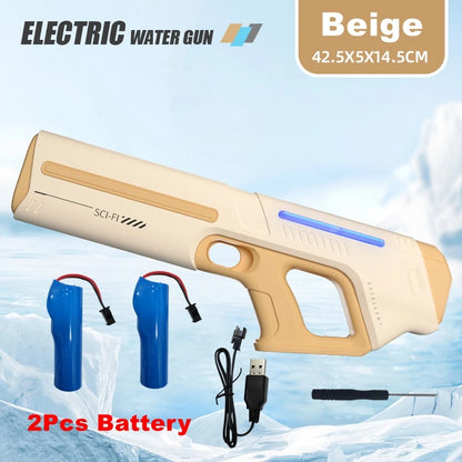 Electric Water Guns for Adults Powerful Squirt Automatic Suction Water Storage Gun Blasters Summer Outdoor Game Toy for Boy Kid