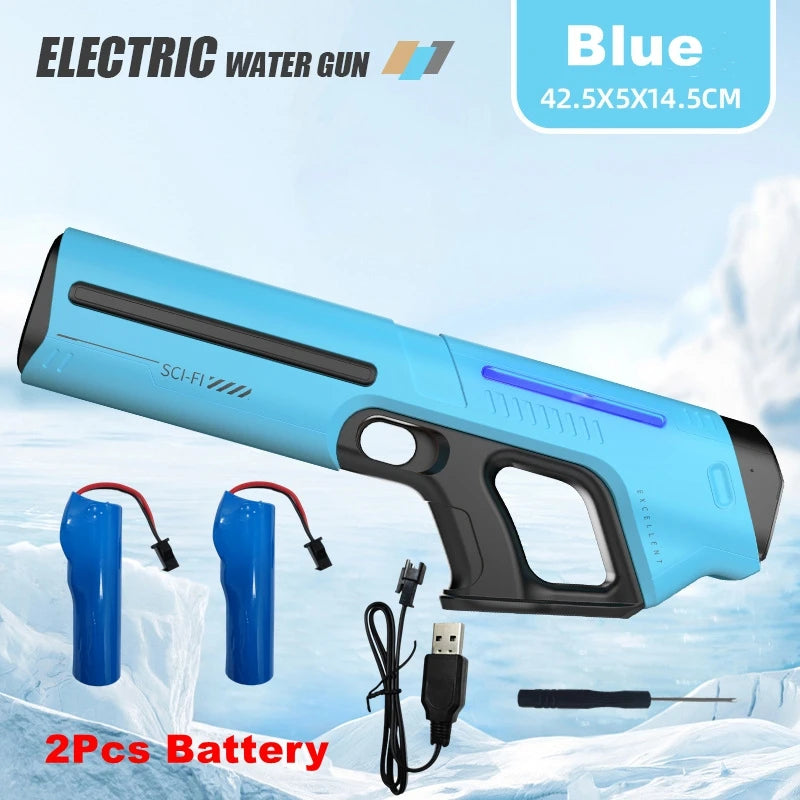 Electric Water Guns for Adults Powerful Squirt Automatic Suction Water Storage Gun Blasters Summer Outdoor Game Toy for Boy Kid