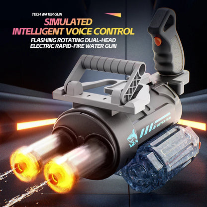 Electric Water Gun Toy with Double-Dazzling Light Shooting Burst Water Gun Outdoor Beach Pool Toys for Boy Adult Children Gift