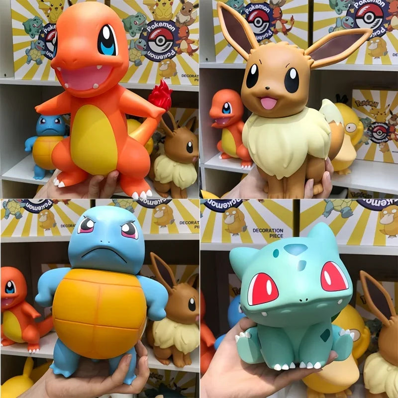 Hot New Pokemon Pikachu Doll Model Large Figure Charmander Eevee Porkby Squirtle Ornament Figurine Younth Toys Collects Gifts