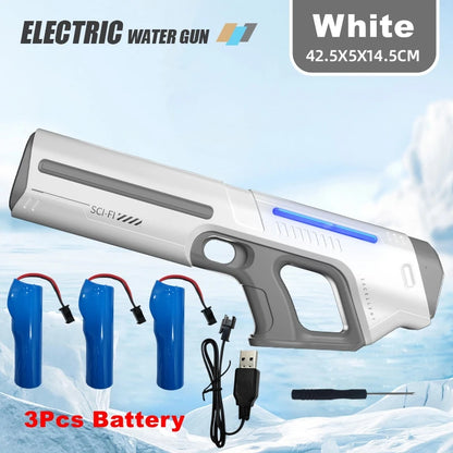 Electric Water Guns for Adults Powerful Squirt Automatic Suction Water Storage Gun Blasters Summer Outdoor Game Toy for Boy Kid