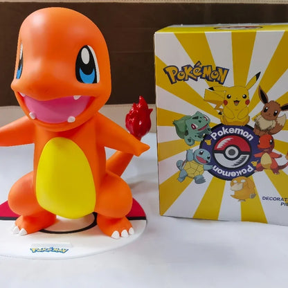 Hot New Pokemon Pikachu Doll Model Large Figure Charmander Eevee Porkby Squirtle Ornament Figurine Younth Toys Collects Gifts