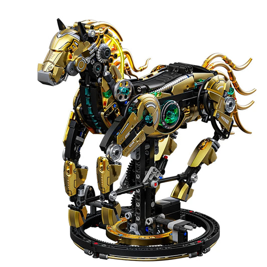 Mechanical Horse Animal Building Blocks Set MOC Kit Construction Model Gifts for Kids birthday Christmas gifts 1055PCS