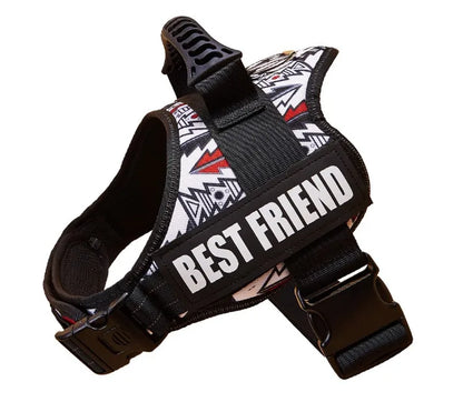 Personalised No Pull Dog Harness with Custom Name and Phone Number Heavy Duty Pet Vest To Prevent Tugging Pulling Choking Lost