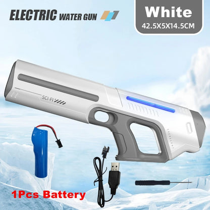 Electric Water Guns for Adults Powerful Squirt Automatic Suction Water Storage Gun Blasters Summer Outdoor Game Toy for Boy Kid