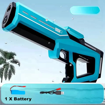 Electric Water Guns for Adults Powerful Squirt Automatic Suction Water Storage Gun Blasters Summer Outdoor Game Toy for Boy Kid