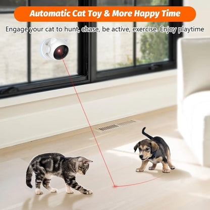 ATUBAN Automatic Cat Laser Toy for Indoor Cats,Interactive cat Toys for Kittens/Dogs,Fast/Slow Mode,Adjustable Circling Ranges
