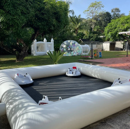(IN STOCK)（This product is sold out）  Outdoor Amusement Inflatable Bumper Car Go Kart Track  go kart race tracks without cars