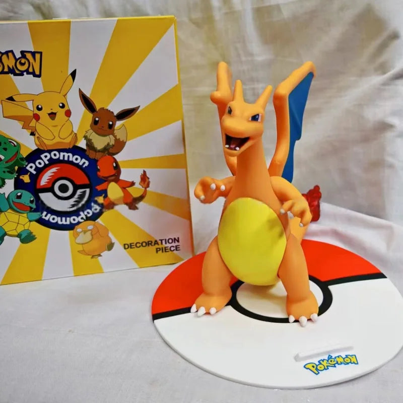 Hot New Pokemon Pikachu Doll Model Large Figure Charmander Eevee Porkby Squirtle Ornament Figurine Younth Toys Collects Gifts