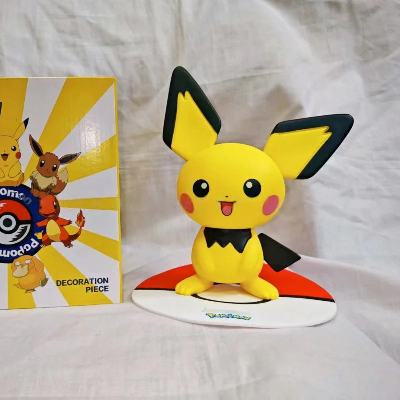 Hot New Pokemon Pikachu Doll Model Large Figure Charmander Eevee Porkby Squirtle Ornament Figurine Younth Toys Collects Gifts