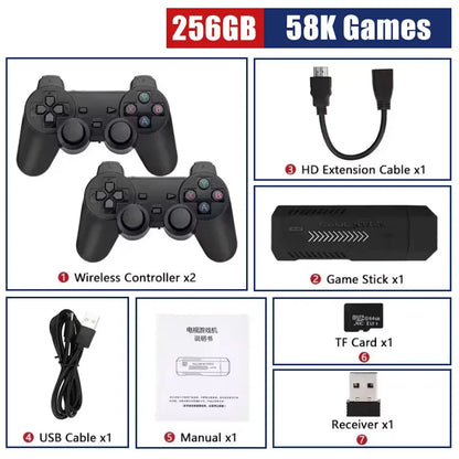 X2 Plus GD10 Pro 4K Game Stick HD Video Game Console 3D Retro Built-in 30000 Games 40+ Simulators With Wireless Controller