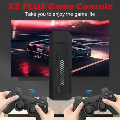 X2 Plus GD10 Pro 4K Game Stick HD Video Game Console 3D Retro Built-in 30000 Games 40+ Simulators With Wireless Controller