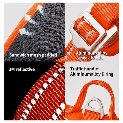 TRUE LOVE Pet Harness No Pull Nylon Reflective Dog Harness Adjustable Comfortable Control Step-in Brilliant Truelove TLH5654