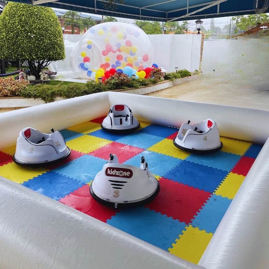 (IN STOCK)（This product is sold out）  Outdoor Amusement Inflatable Bumper Car Go Kart Track  go kart race tracks without cars