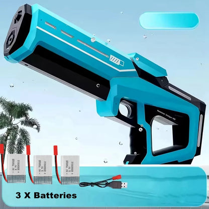 Electric Water Guns for Adults Powerful Squirt Automatic Suction Water Storage Gun Blasters Summer Outdoor Game Toy for Boy Kid